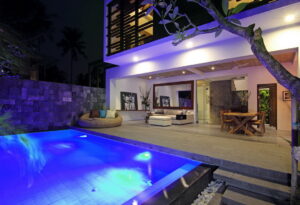 Abi Villa Pool Twilight